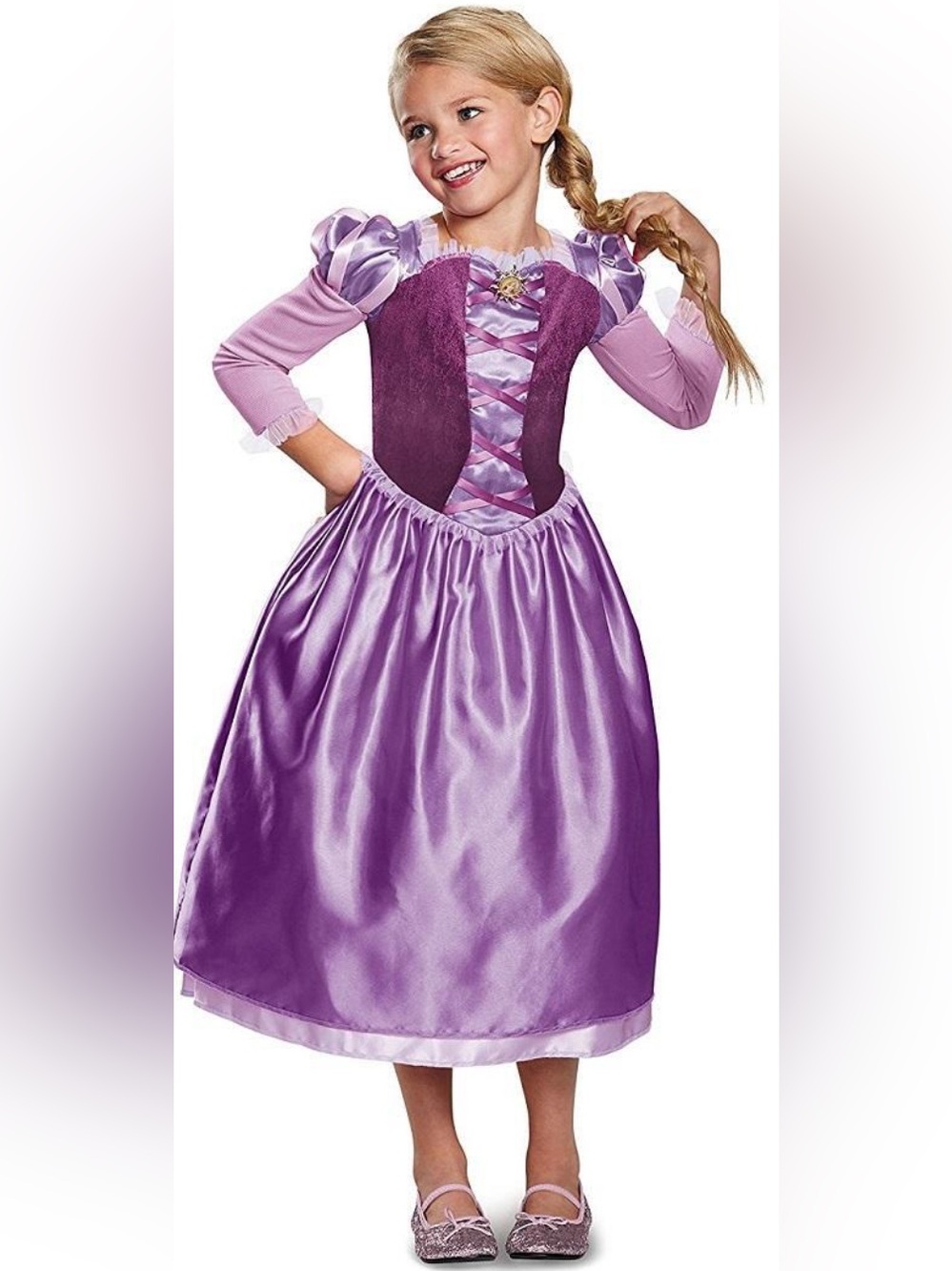 Rapunzel Day Dress Classic Disney Tangled Fancy Dress Up Halloween Child Costume